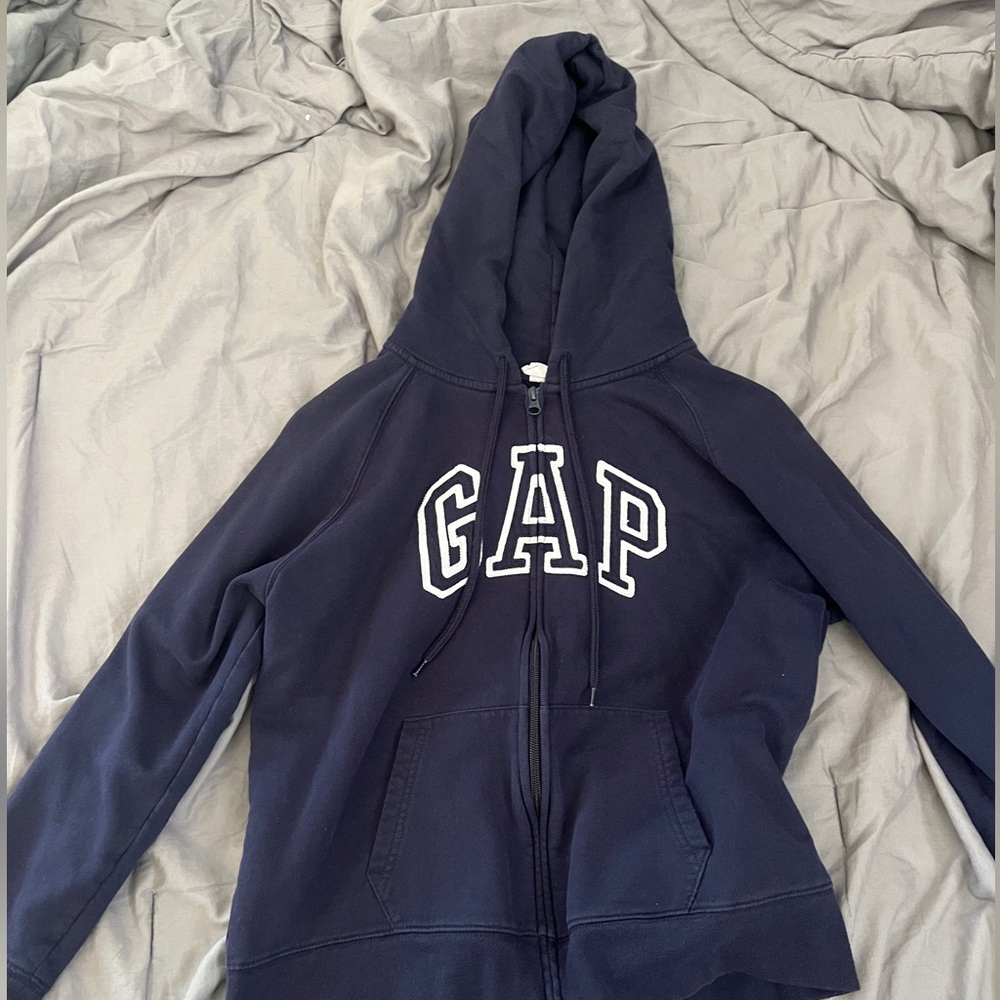 GAP Zip Up Hoodie Navy Blue